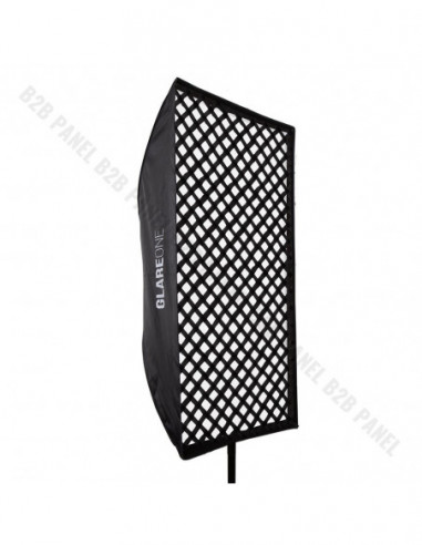 GlareOne Softbox Parasolkowy 80x120 do lamp reporterskich z gridem