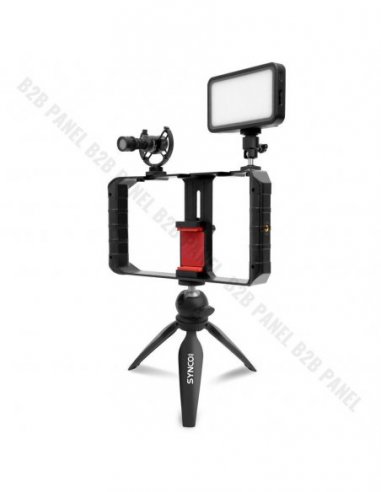 Synco Vlogger Kit 1 zestaw mikrofon M1S, lampa LED BI, uchwyt RIG, statyw