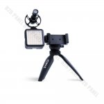 Synco Vlogger Kit 2 zestaw mikrofon M1S, lampa LED, uchwyt MOBILE, statyw