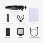 Synco Vlogger Kit 2 zestaw mikrofon M1S, lampa LED, uchwyt MOBILE, statyw