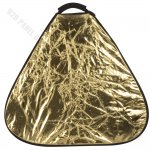 GlareOne Blenda trójkątna 2w1 srebrno złota 60cm