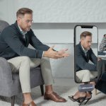 Synco P1T bezprzewodowy system mikrofonowy USB-C, 1 nadajnik, 1 odbiornik, grey-blue