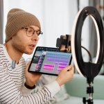 Synco P1L bezprzewodowy system mikrofonowy Lighting, 1 nadajnik, 1 odbiornik, grey-blue