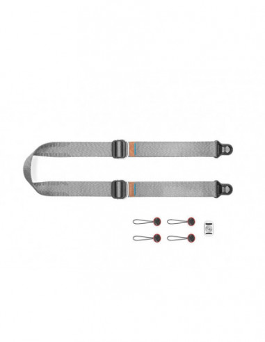 Pasek na szyję lub ramię SLIDE LITE ASH v3 popielaty do lekkich aparatów